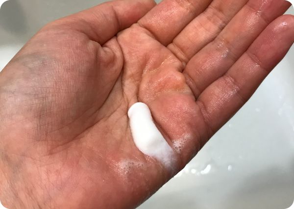 クリームケア洗顔使用量